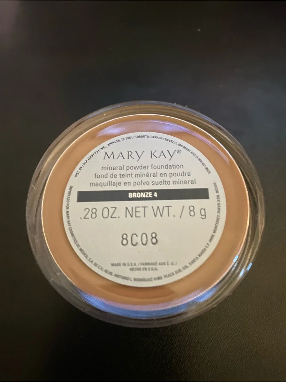 Mary Kay Mineral Powder Weightless Perfecting Bronze 4 Foundation .28 OZ. /8 g